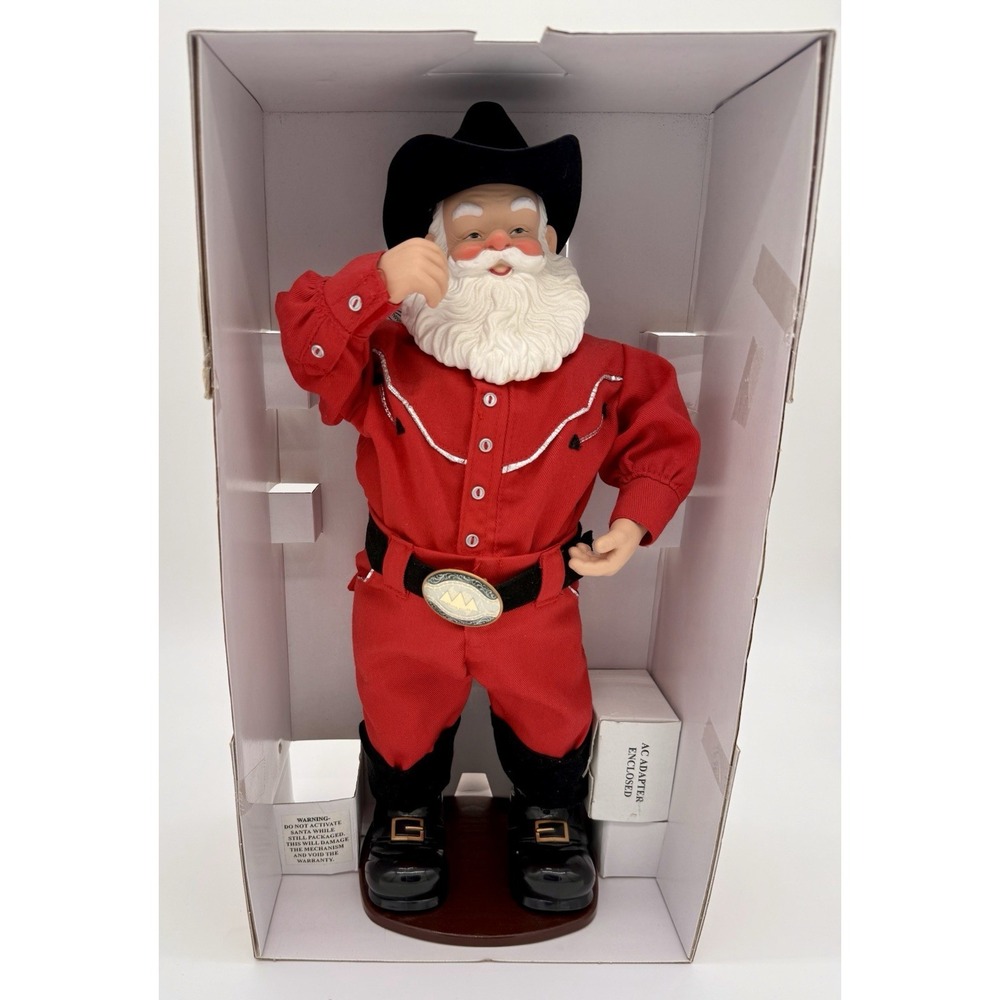 Vintage 1998 Christmas Fantasy Ltd Cowboy Santa Western 16"‎ *READ* Holly Jolly - Picture 5 of 16